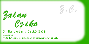 zalan cziko business card